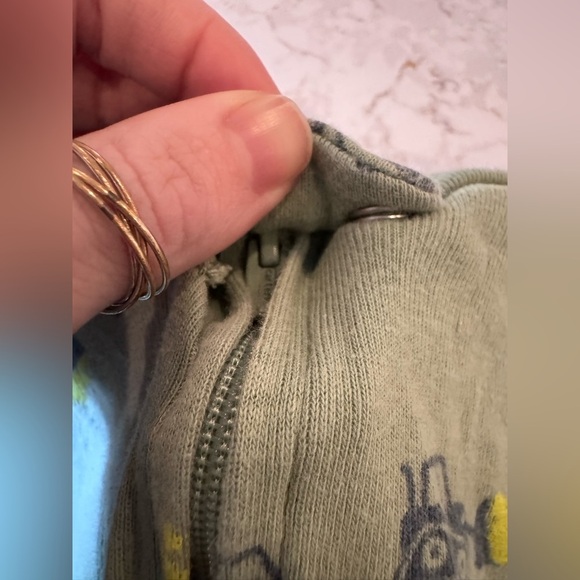 2T - simple joys by carters- Blue and Green Kids One Piece Pajamas - Picture 5 of 11